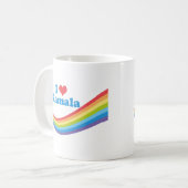 Mug I Love Kamala Cute Election Rainbow Women's Tri-Bl (Devant gauche)