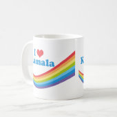 Mug I Love Kamala Harris Cute Rainbow (Devant gauche)