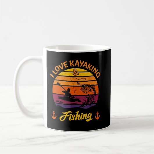 Mug I Love Kayak And Fishing Canoë Aventure sur (Gauche)