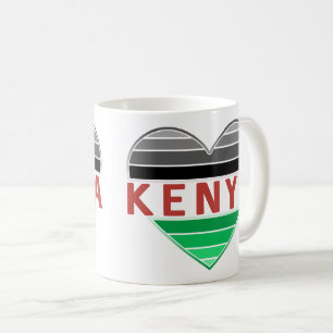 Mug I Love Kenya, Kenyan Heart