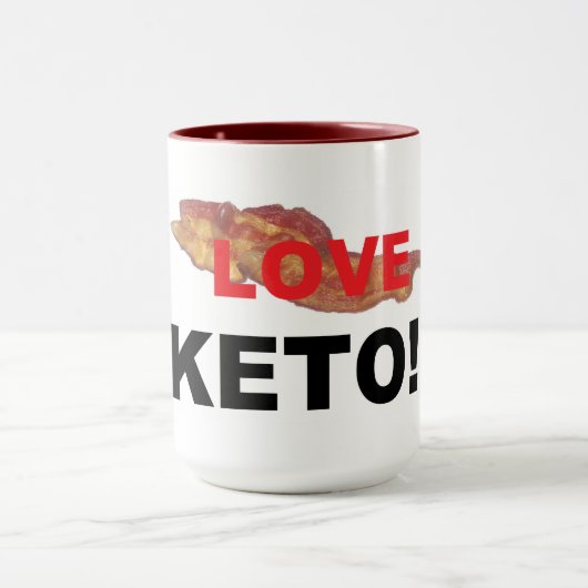 Mug I Love Keto Popular Bacon (Centre)