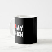 Mug I Love Kitchen - Heart - Funny Cute Cook Remodel C (Devant gauche)