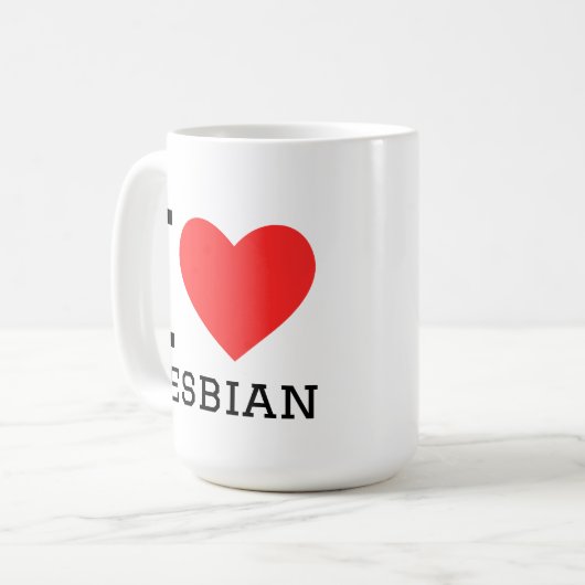 Mug I love lesbian (Devant gauche)
