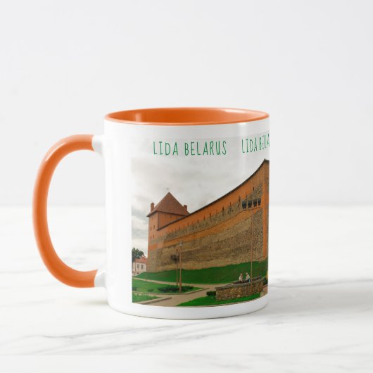 Mug I Love Lida Belarus Architecture Castle Sketch (Gauche)