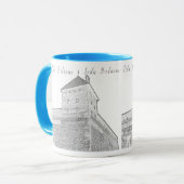 Mug I Love Lida Belarus Architecture Castle Sketch (Devant gauche)
