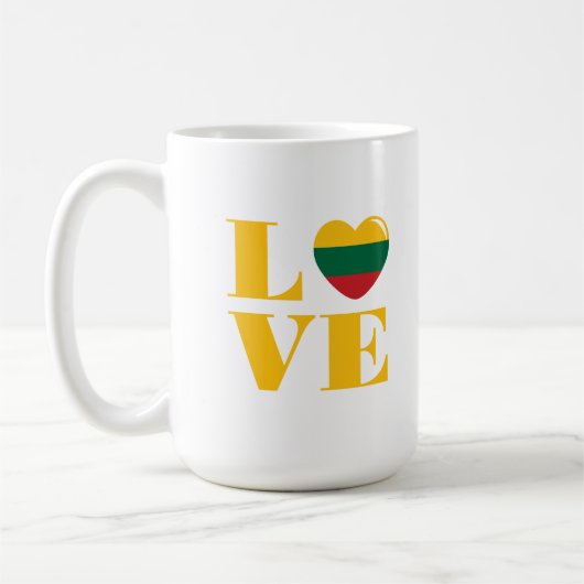 Mug I love Lithuania (Gauche)