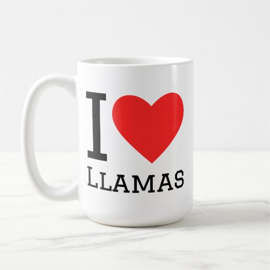 Mug I love llamas (Gauche)