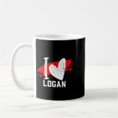 Mug I Love Logan I Heart Logan  (Gauche)