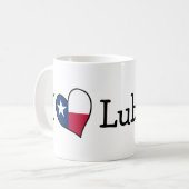 Mug I Love Lubbock Texas Flag Heart (Devant gauche)