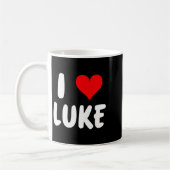 Mug I Love Luke - Heart - Name  (Gauche)