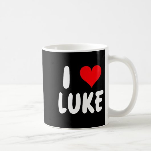 Mug I Love Luke - Heart - Name  (Droite)