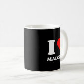 Mug I Love Malcolm I Heart Malcolm Name Y2k Valentines (Devant droit)