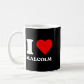 Mug I Love Malcolm I Heart Malcolm Name Y2k Valentines (Gauche)