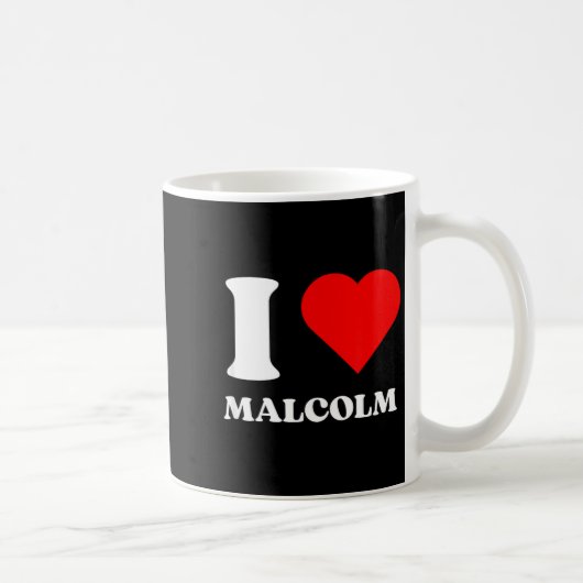 Mug I Love Malcolm I Heart Malcolm Name Y2k Valentines (Droite)