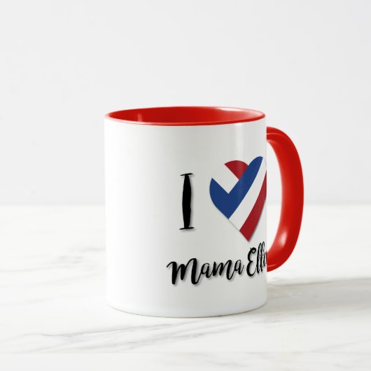 Mug I Love Mama Ellen with Netherlands Flag (Devant droit)