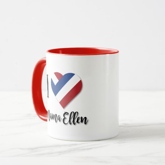 Mug I Love Mama Ellen with Netherlands Flag (Devant gauche)