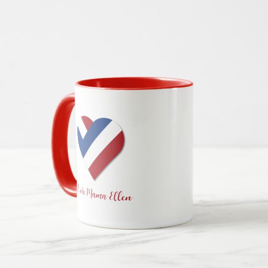 Mug I Love Mama Ellen with Netherlands Heart (Devant gauche)
