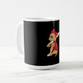 Mug I Love Maman Tattoo Funny Chihuahua Chien portant  (Devant gauche)