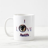 Mug I Love Mastiffs apricot (Gauche)