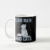 Mug I Love Math And Cats Science Teacher Student Funny (Gauche)