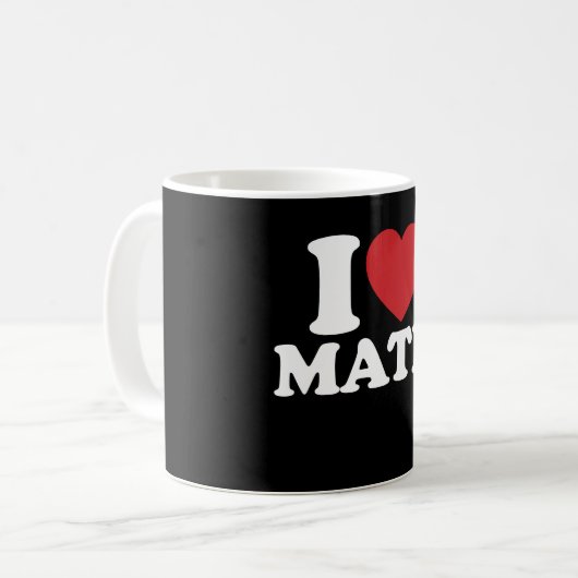 Mug I Love Math I Heart Super Retro (Devant gauche)