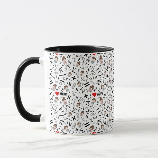 Mug I Love Math Mathematics Symboles (Gauche)
