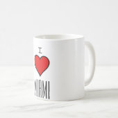 Mug ~I Love Miami~ MUG, CUSTOMISEZ-LE ! (Devant droit)