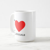 Mug I love millennials (Devant gauche)