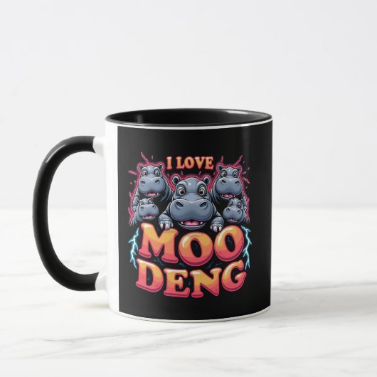 Mug I Love Moo Deng Baby Hippo Amateurs (Gauche)