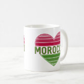 Mug I Love Morocco, coeur marocain (Devant droit)