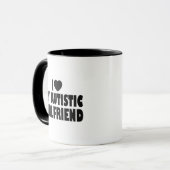 Mug I Love My Autistic Girlfriend - Autisme Acceptatio (Devant gauche)