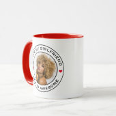 Mug I Love My Awesome Girlfriend Photo Texte Coeur (Devant gauche)