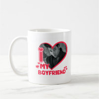 I Love My Boyfriend Coeur Personnalisé Photo Love