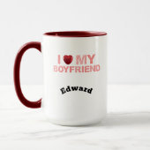 Mug I Love my Boyfriend deux tons (Gauche)