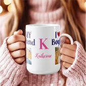 Mug I Love My Boyfriend Monogram Nom photo initial