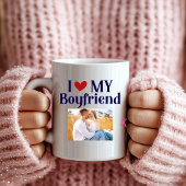Mug I Love My Boyfriend Monogram Nom photo initial