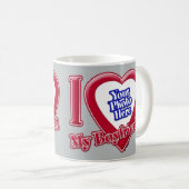 Mug I Love My Boyfriend Photo Red Heart Grey (Devant droit)