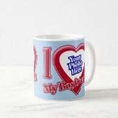 Mug I Love My Boyfriend Photo Red Heart Light Blue (Devant droit)