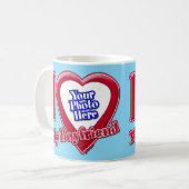 Mug I Love My Boyfriend Photo Red Heart Turquoise (Devant gauche)