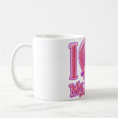 Mug I Love My Bride rose/violet - coeur (Gauche)