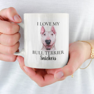 Mug I Love my Bull Terrier Chien monogramme