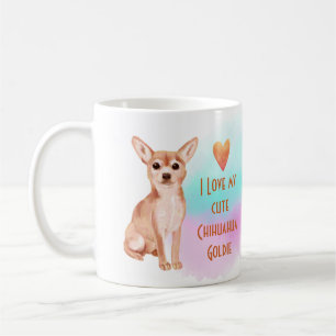 Mug I Love My Chihuahua Name Custom Cartoon Dog