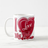 Mug I Love My Dad rouge - coeur (Gauche)