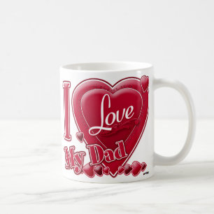 Mug I Love My Dad rouge - coeur