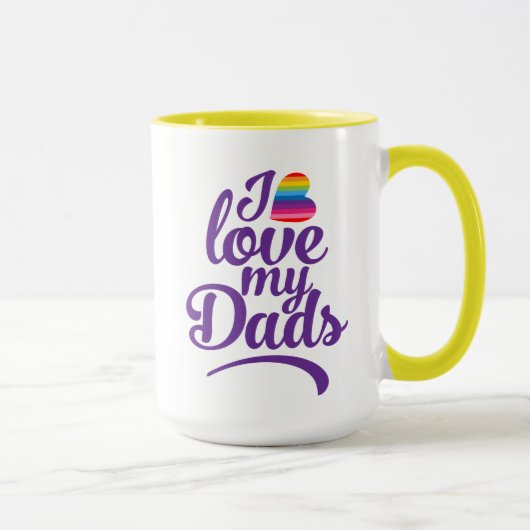 Mug I Love My Dads - Fierté de la Fête des pères LGBTQ (Droite)