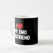 Mug I Love My Emo Girlfriend Coeur Rouge Emo Girlfrien (Devant gauche)