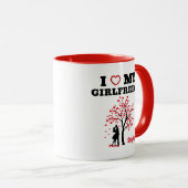 Mug I Love my Girlfriend deux tons (Devant droit)