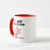 Mug I Love my Girlfriend deux tons (Devant gauche)