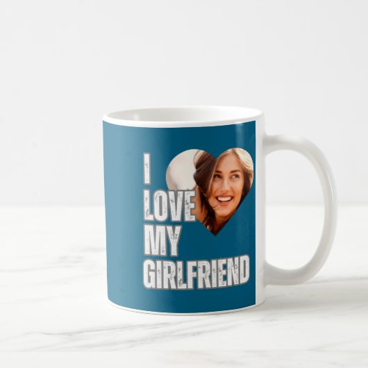 Mug I Love My Girlfriend Heart Photo Boyfriend Gift  (Droite)