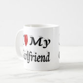 Mug I Love My Girlfriend mignon texte noir (Devant gauche)
